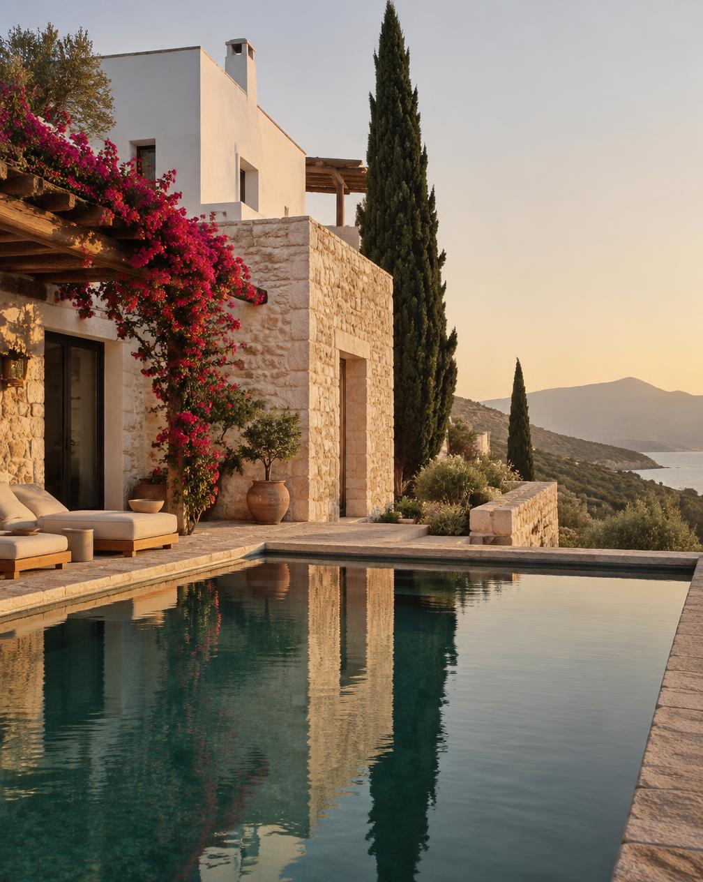 Elegant private stone villa in Crete